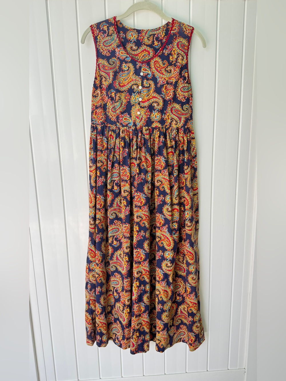 Handmade Paisley Maxi Dress Rickrack Prairie